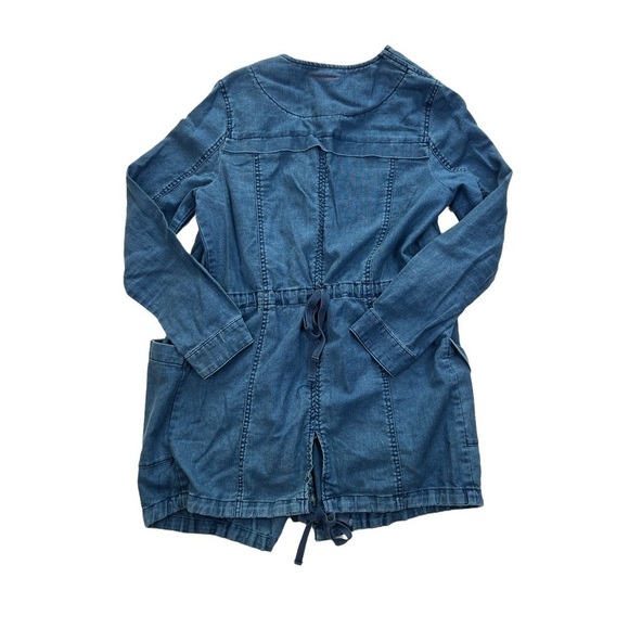 Anthropologie Hei Hei High Plains Chambray Anorak Open Front Jacket - Picture 6 of 6